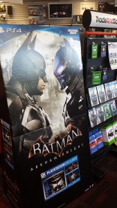 Batman game poster at GameStop