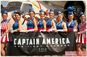 Captain America USO girls promo