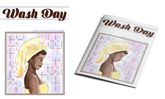 Wash Day cover and mockup. Robyn Smith, 2018