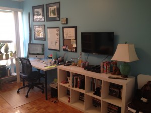 Megan's home office, April 2014