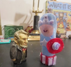 captain america fingerpuppet, lana jaeger, photo