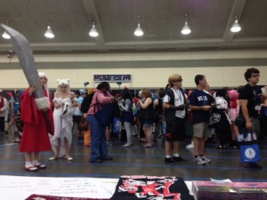 The line for Dante Basco, from our table. It was pretty much like this all weekend. 