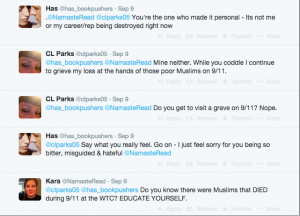 Screenshot. Twitter. C.L. Parks. Christy Parks. September 9, 2014. 