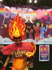 Flame Con mascot