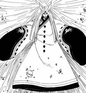 Kaguya Ootsutsuki from Naruto chapter 679. Story & art by Masashi Kishimoto. Shueisha, 1999-2014.