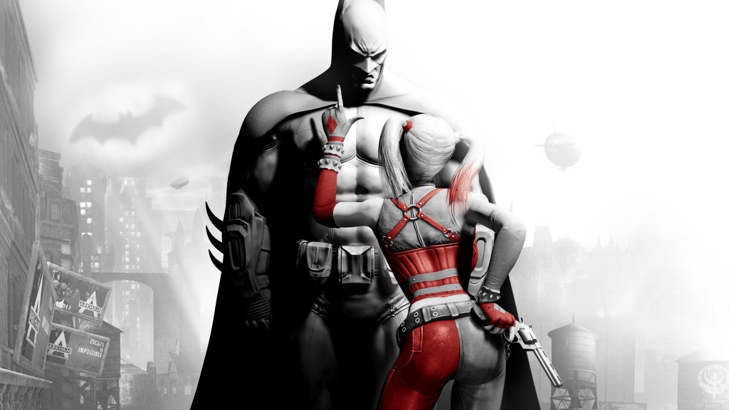 Harley Quinn and Batman in Batman: Arkham City