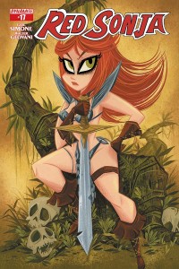 Red Sonja #17 subscription cover by Stephanie Buscema, Dynamite 2015