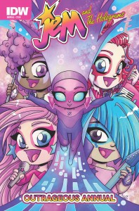 Jem and the Holograms Outrageous Annual, cover by Agnes Garbowska, IDW, 2015 