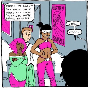 Nokia's friends in their sci fi fashions. Image courtesy Hanna-Pirita Lehkonen.