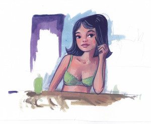 sketch for Jacque Nodell's How to Go Steady by Jenny Cimino
