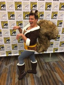John Barrowman cosplays Unbeatable Squirrel Girl at SDCC 2016, pic via his Twitter feed