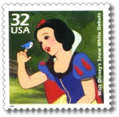 usps snow white stamp