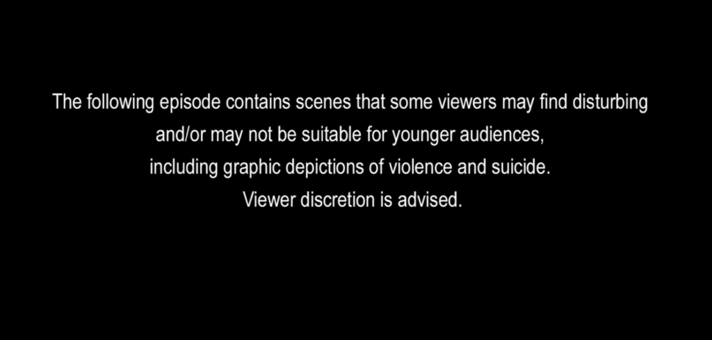 Viewer discretion warning - 13 Reasons Why - Netflix 2017
