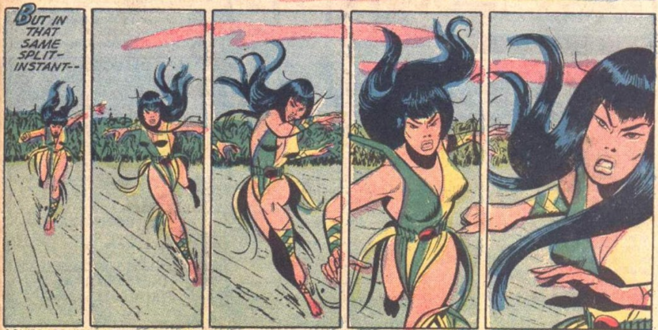 Mantis rushing into battle in Avengers (1963) / © Marvel Comics