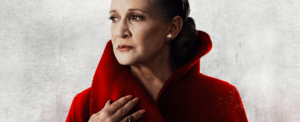 Carrie Fisher in Star Wars: The Last Jedi character poster, 2017