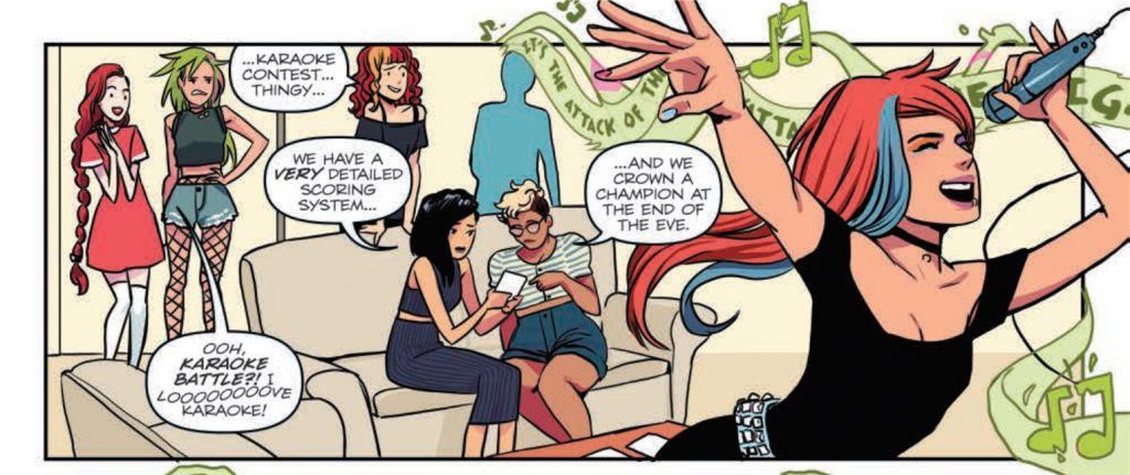 Jem and the Holograms: Dimensions #2 Face Off panel