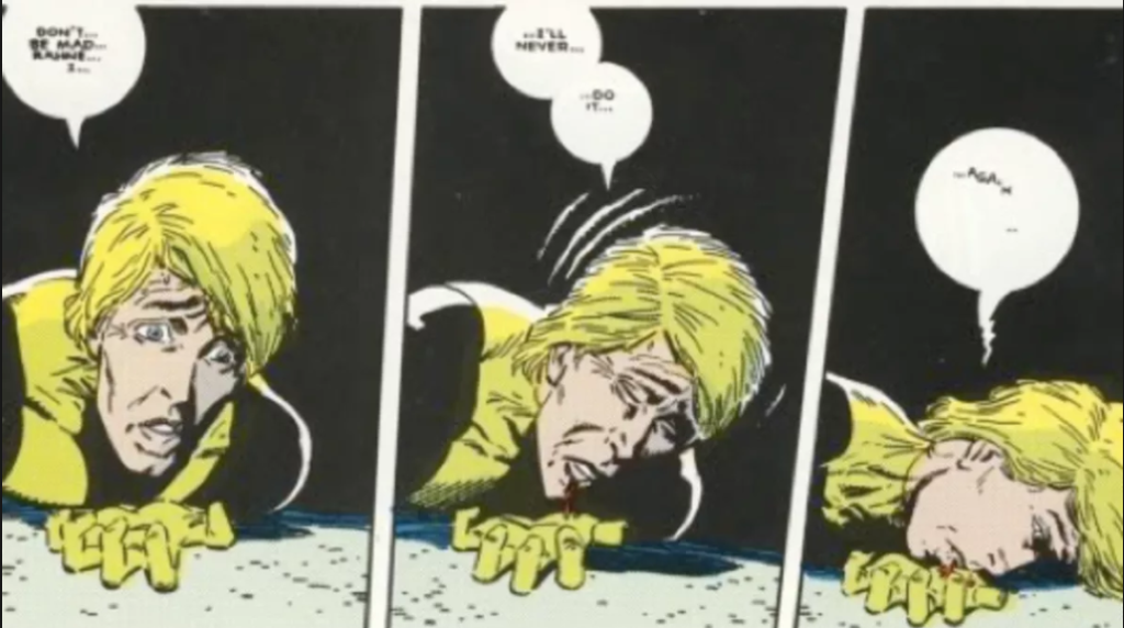 The death of Doug Ramsey in New Mutants #60 (Marvel Comics, 1988)