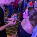 Espionage Cosmetics working backstage at the Her Universe Fashion Show 2018