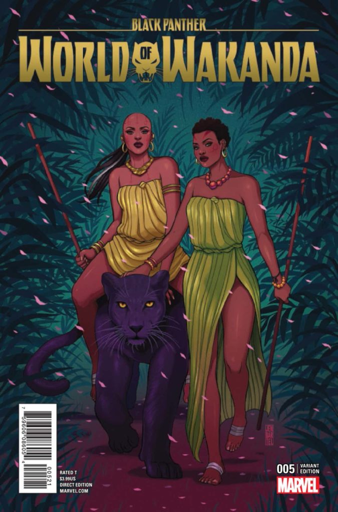 Black Panther: World of Wakanda #5 variant cover by Jen Bartel (Marvel Comics)