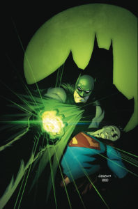 Batman Shielding Superman from Kryptonite