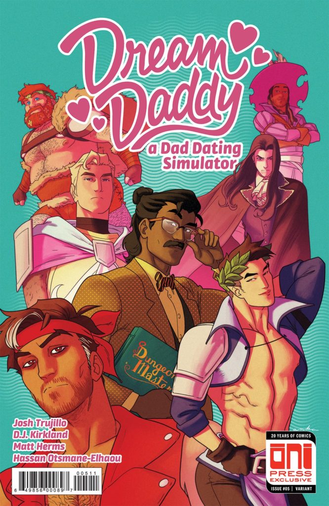 Print cover for Dream Daddy #5 by Kris Anka, Oni Press, 2018