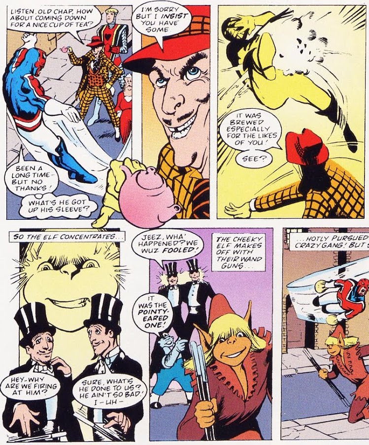 Dave Thorpe, Alan Davis, Helen Nally, Peri Gobold, Marvel reprints of Marvel UK Marvel Superheroes #377, 1981