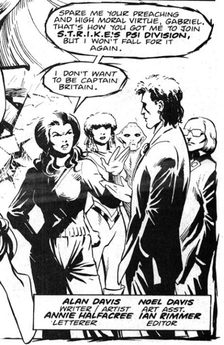 Matthew/Gabriel and Betsy, Delano/Davis Captain Britain #13, Marvel UK, 1985