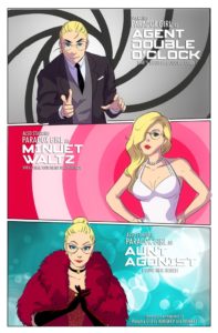 Paradox Girl in three different disguises