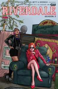 Riverdale Season 3 #2 Cover B by Joe Eisma. Written by Michael Ostow, drawn by Thomas Pitilli and Joe Eisma. Published by Archie Comics. April 24, 2019.