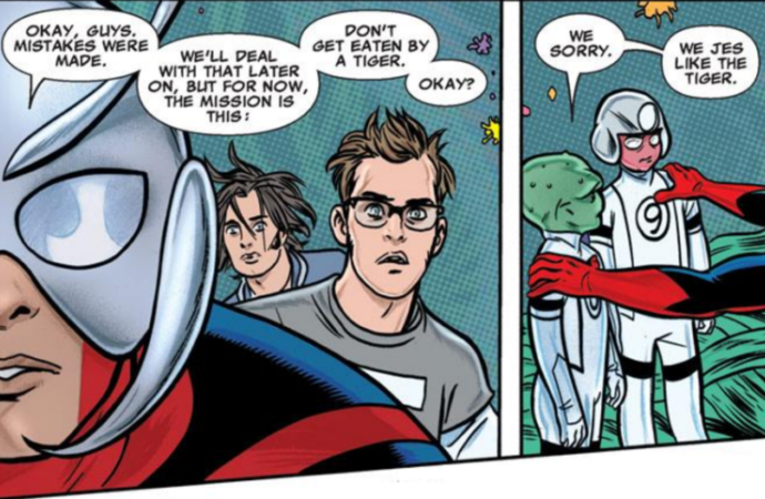 Cropped panel from Marvel Comics Future Foundation by Matt Fraction