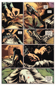 Mafiosa preview page 3 - Nicoletta examines a dead body covered in a sheet