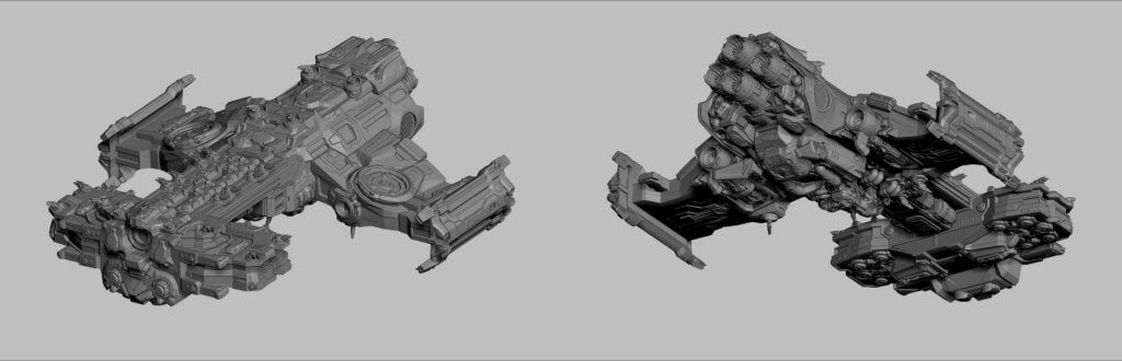 Spaceship from Starcraft process images
