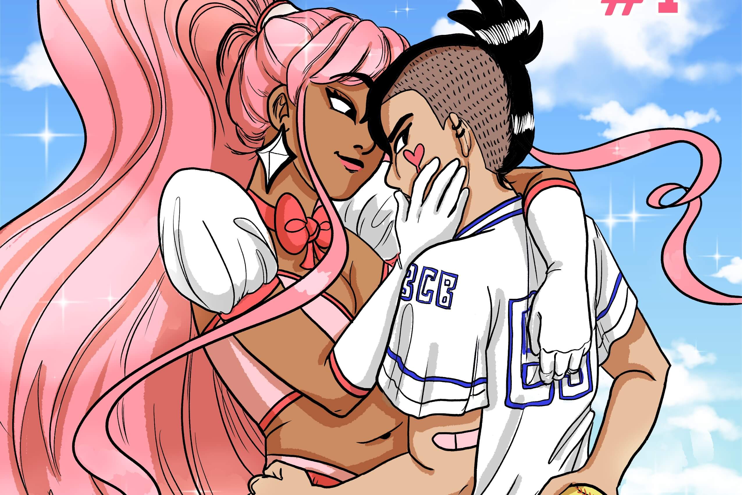 Grandslam Romance #1 Cover by Emma Oosterhous. Gumroad.