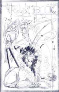 Sketches of the Tin Man, Scarecrow, and Cowardly Lion, and Dorothy