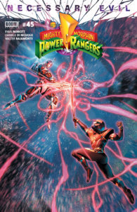 Mighty Morphin Power Rangers #45, cover by Jamal Campbell, BOOM Studios, 2019