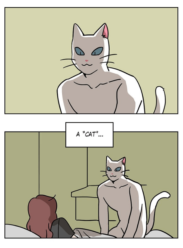 Meow Man chapter 1, Webtoon, Olso translated by Dami Lee