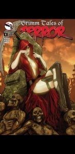 The Goddess of Death lounges on a cement throne surrounded by skulls