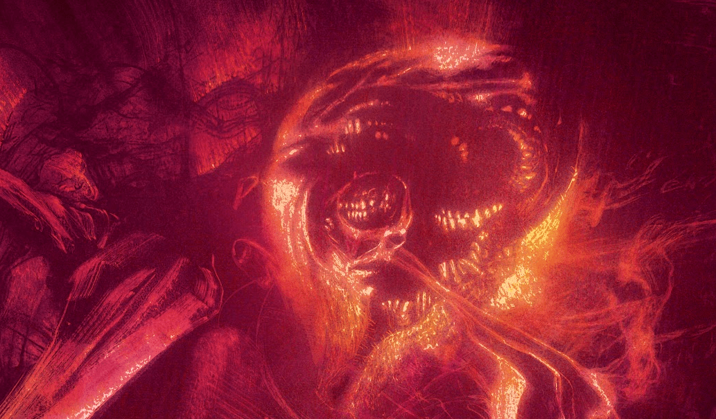 An image of a demon in Hellblazer.