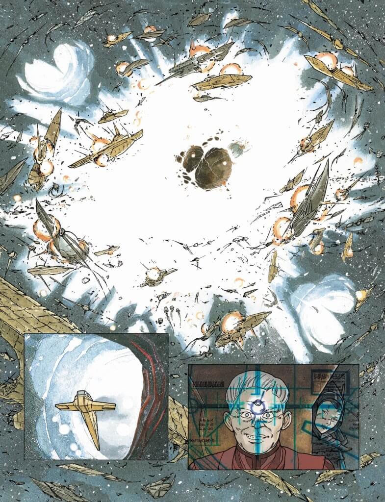 An explosion in space