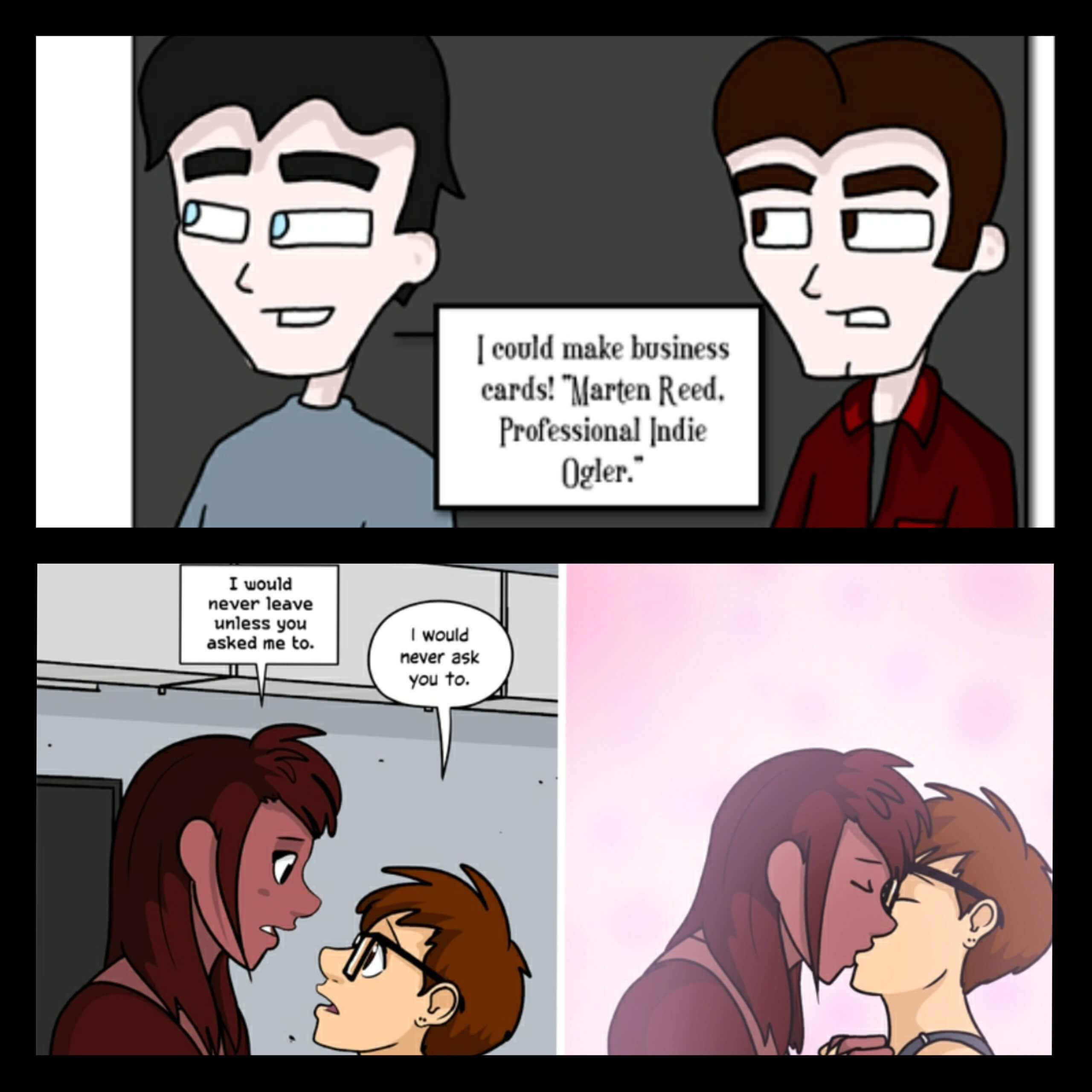 Featured Image for QC, showing an extremely old strip versus a new one with improved art