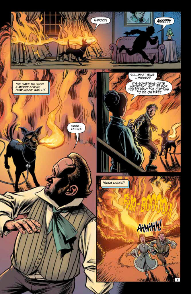 Panels from Edgar Allan Poe's Snifter of Blood #1 (Ahoy Comics, October 2020)