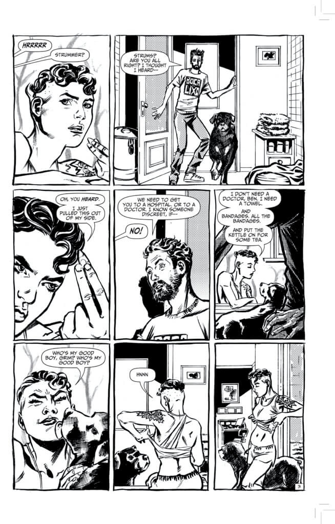 Pages from Black's Myth (AHOY Comics, July 2021)