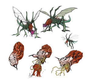 A flying monster designed by Damian Couceiro