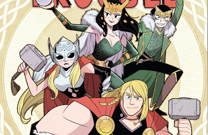 Gurihiru’s cover to Thor & Loki: Double Trouble #4 (July 2021)