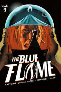 Cover of The Blue Flame #4 (Vault Comics, August 2021)