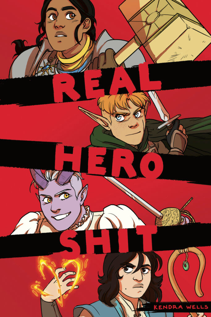 Cover of Real Hero Shit featuring 5 adventurers ready for battle