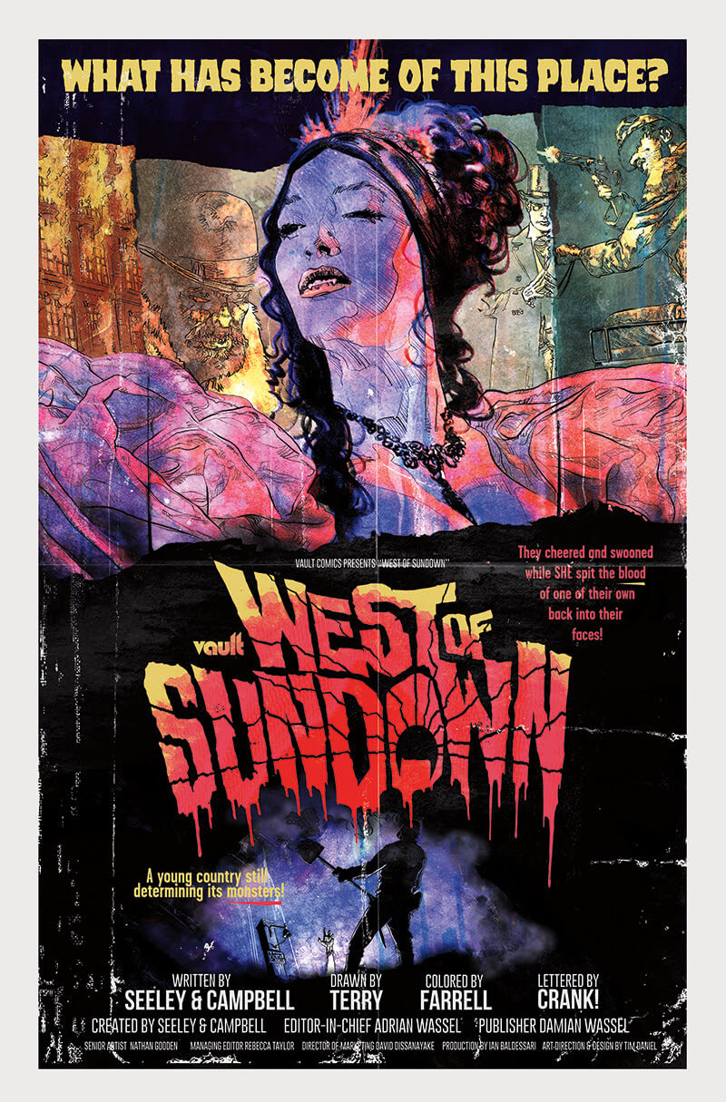 Cover of West of Sundown #1 (Vault Comics, March 2022)