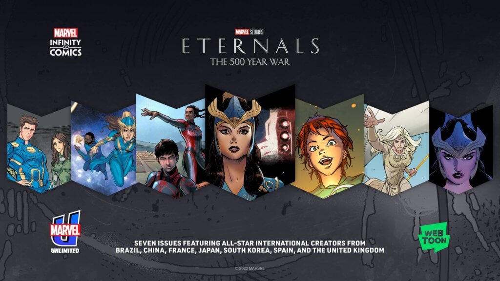 Eternals: The 500 Year War Cover. Marvel and Webtoons. January 20, 2021.