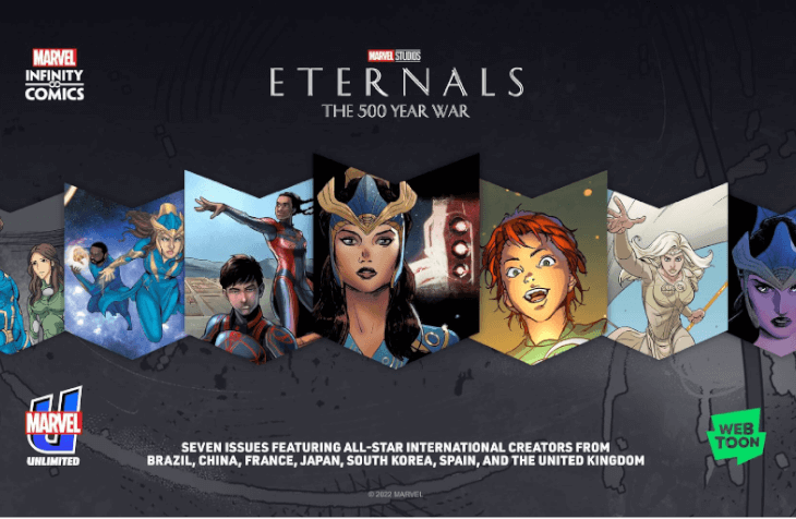 Eternals: The 500 Year War Cover. Marvel and Webtoons. January 20, 2021.