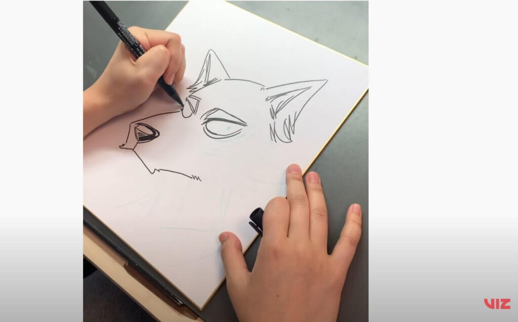 screenshot of paru itagaki drawing legoshi